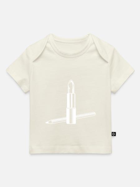 Lippenstift Symbol Make up - Baby Premium Organic T-Shirt - Naturweiß