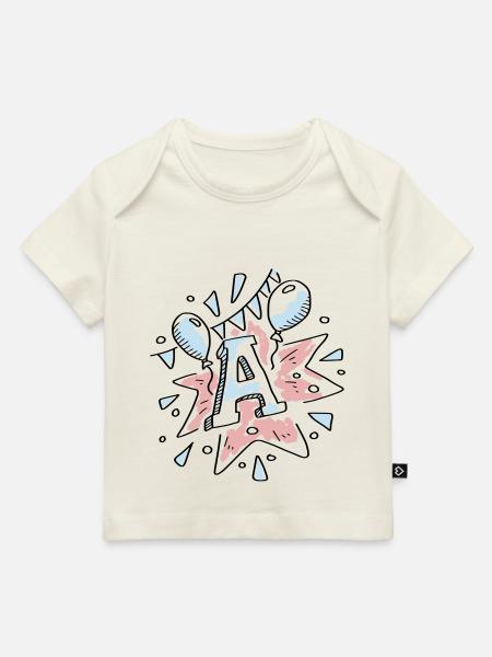 Buchstabe A Partei - Baby Premium Organic T-Shirt - Naturweiß