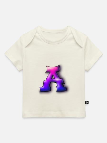 Letter A - Baby Premium Organic T-Shirt - Naturweiß