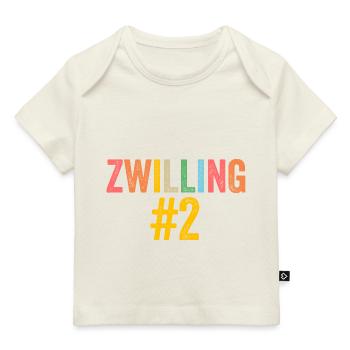 Zwillingsgeschwister Zwilling Zwillinge - Baby Premium Organic T-Shirt - Naturweiß - Vorne
