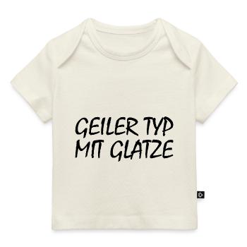 geiler typ mit glatze - Baby Premium Organic T-Shirt - Naturweiß - Vorne