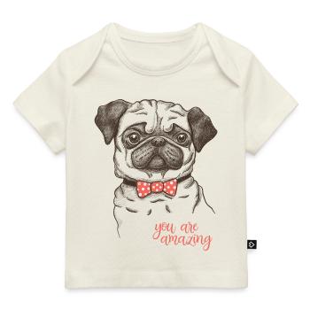 Hund - Baby Premium Organic T-Shirt - Naturweiß - Vorne