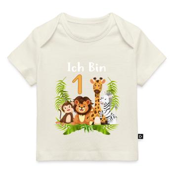 1. Geburtstag Erster Kindergeburtstag Mädchen Dsch - Baby Premium Organic T-Shirt - Naturweiß - Vorne