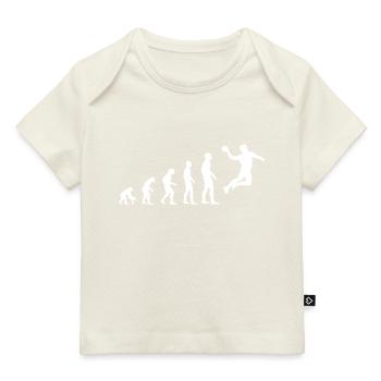 Handball Sport Handballspieler Evolution Geschenk - Baby Premium Organic T-Shirt - Naturweiß - Vorne
