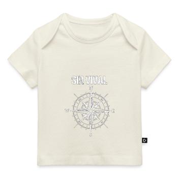 Sir Vival Survival outdoor Geschenk - Baby Premium Organic T-Shirt - Naturweiß - Vorne