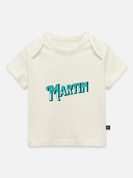 Martin Namen personalisiert - Baby Premium Organic T-Shirt - Naturweiß