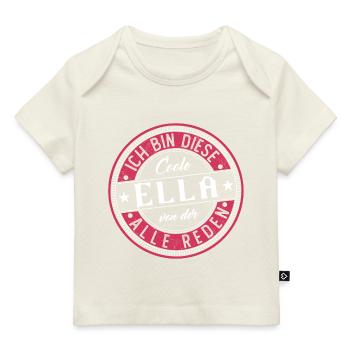 Ella Geschenkidee Geschenk Geburtstag - Baby Premium Organic T-Shirt - Naturweiß - Vorne
