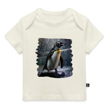 Pinguine realistic Pinguin - Baby Premium Organic T-Shirt - Naturweiß - Vorne