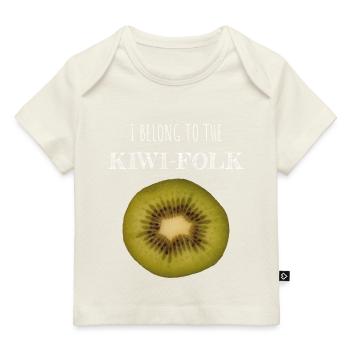 Kiwi Neuseeländer Neuseeländerin Früchte Frucht - Baby Premium Organic T-Shirt - Naturweiß - Vorne