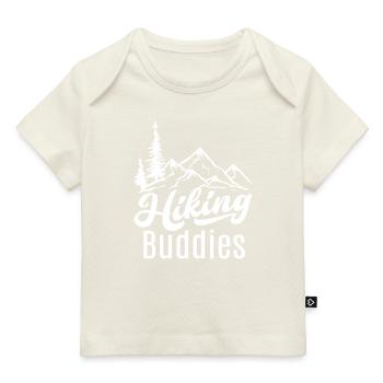 Wandern Vater Sohn Kumpels Freunde Wanderung Berge - Baby Premium Organic T-Shirt - Naturweiß - Vorne