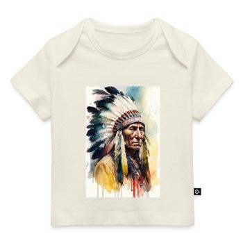 Indianer - Baby Premium Organic T-Shirt - Naturweiß - Vorne