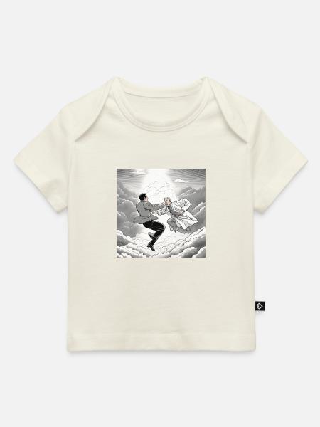 himmel petrus cartoon comic - Baby Premium Organic T-Shirt - Naturweiß