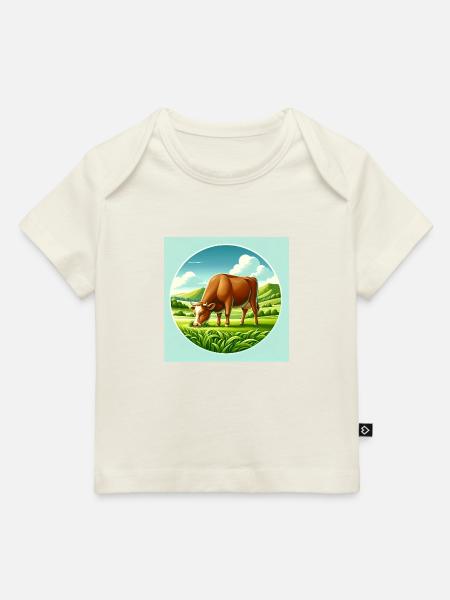 Kuh Texts - Baby Premium Organic T-Shirt - Naturweiß