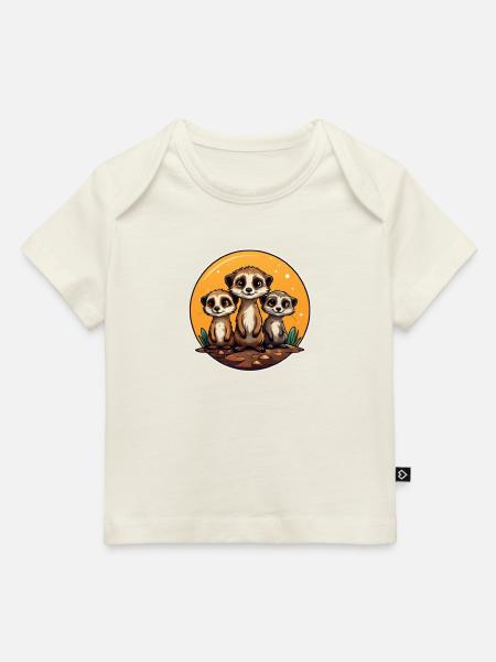 Drei kleine Erdmännchen - Baby Premium Organic T-Shirt - Naturweiß