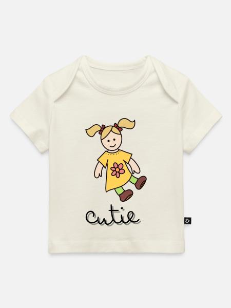CUTIE - Baby Premium Organic T-Shirt - Naturweiß