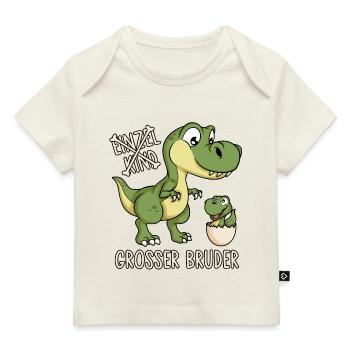 Dinosaurier Einzelkind Baby Dino Ei Großer Bruder - Baby Premium Organic T-Shirt - Naturweiß - Vorne