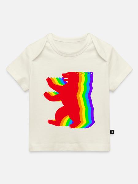Berliner Regenbogen Bären - Baby Premium Organic T-Shirt - Naturweiß