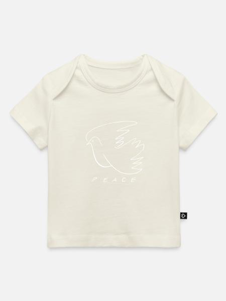 Friedenstaube - Baby Premium Organic T-Shirt - Naturweiß