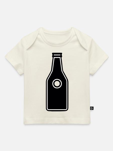 einfaches Piktogramm einer Flasche - Baby Premium Organic T-Shirt - Naturweiß