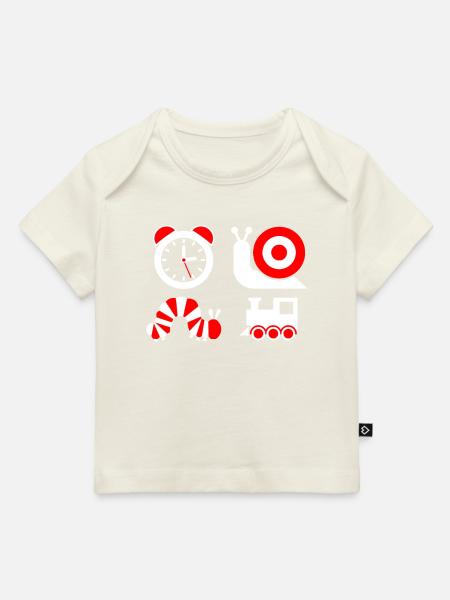 Baby Mit Hohem Kontrast - Baby Premium Organic T-Shirt - Naturweiß