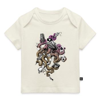 Octopus - Baby Premium Organic T-Shirt - Naturweiß - Vorne