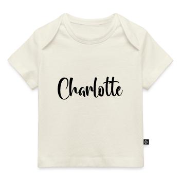 Vorname - Charlotte - Baby Premium Organic T-Shirt - Naturweiß - Vorne