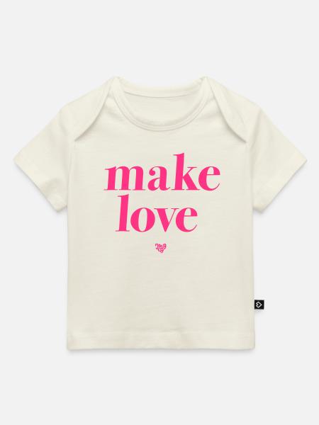 make love - Baby Premium Organic T-Shirt - Naturweiß