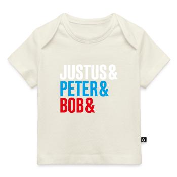 Die Drei ??? Justus&Peter&Bob&DEIN NAME - Baby Premium Organic T-Shirt - Naturweiß - Vorne