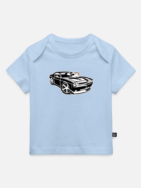 Muscle-Car-Power pur! - Baby Premium Organic T-Shirt - Hellblau