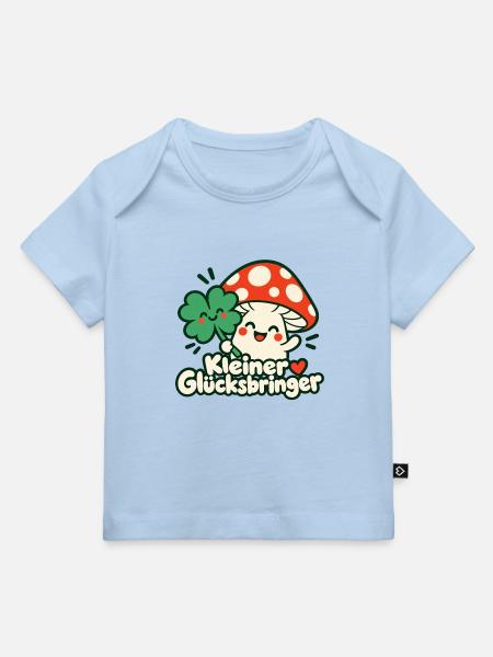 Kleiner Glücksbinger Pilzfreude - Baby Premium Organic T-Shirt - Hellblau