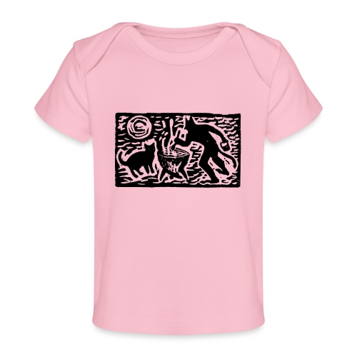 Teufel mit Katze - Baby Bio-T-Shirt