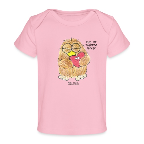 Niki Owl Hug Me Tighter - Organic Baby T-Shirt