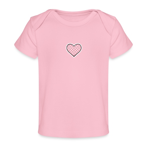 Rosa Herzilein - Baby Bio-T-Shirt