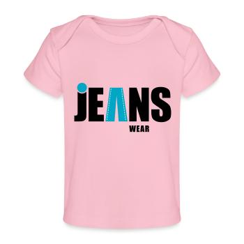 jeans wear mit punkt - Baby Premium Organic T-Shirt - Hellrosa - Vorne