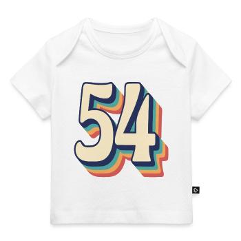 Vintage Retro T-Shirt Nummer 54 Vierundfünfzig - Baby Premium Organic T-Shirt - Hellrosa - Vorne