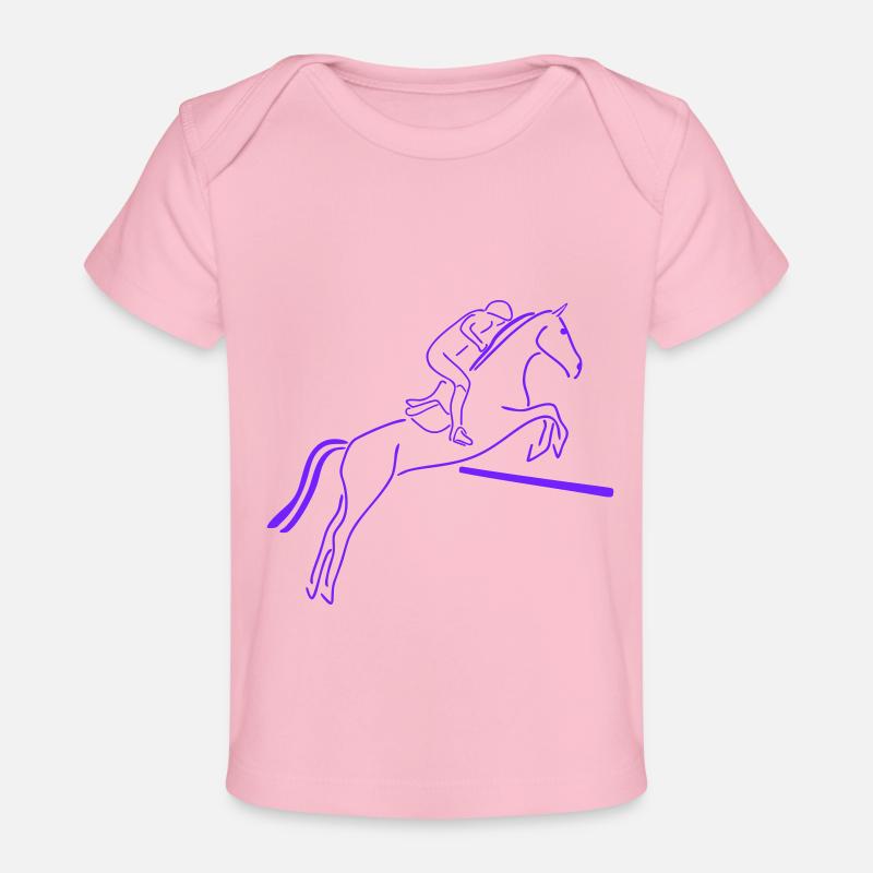 Aperçu du saut d’obstacles - T-shirt Premium bébé bio - rose clair
