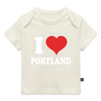 I Love Portland - Baby Premium Organic T-Shirt - Dunkelnavy - Vorne
