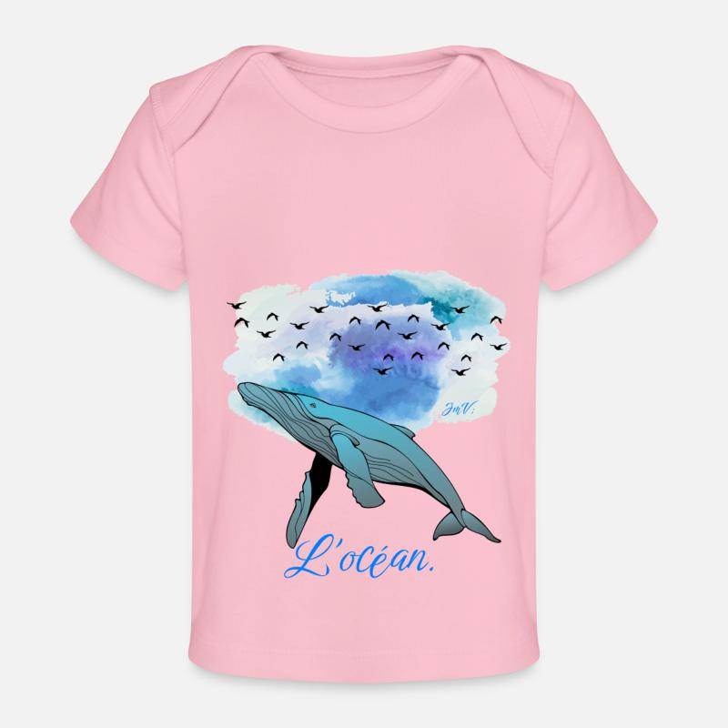 L océan - T-shirt Premium bébé bio - rose clair
