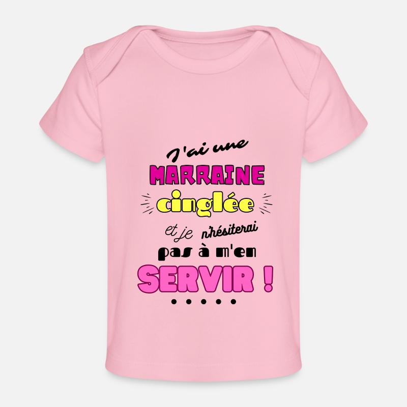 Marraine cinglée - T-shirt Premium bébé bio - rose clair
