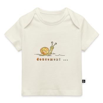 doucement, escargot, lent - T-shirt Premium bébé bio - rose clair - Devant