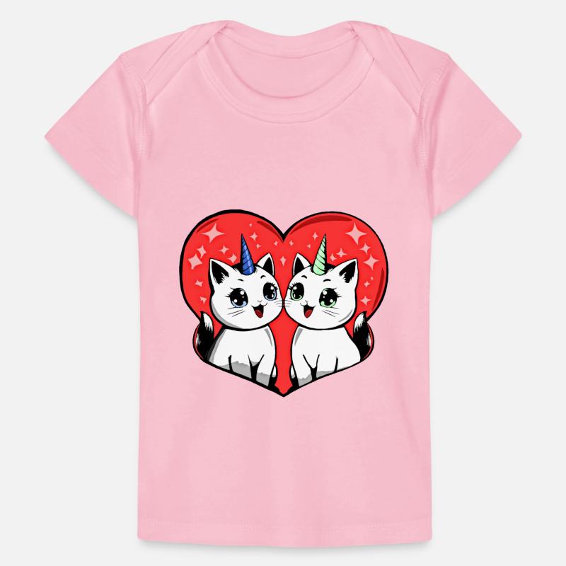 chat licorne de saint-valentin T-shirt Premium bébé bio