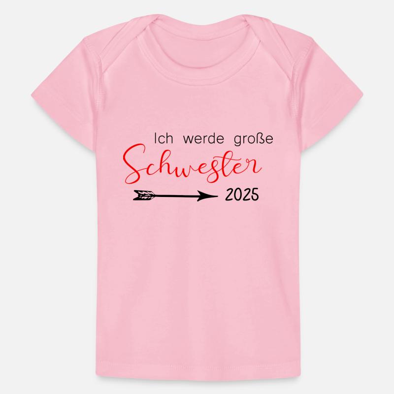 Ich werde grosse Schwester 2025 Baby Premium Organic T-Shirt