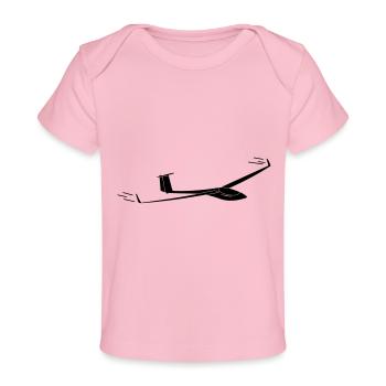 Segelflugzeug - Baby Premium Organic T-Shirt - Hellrosa - Vorne