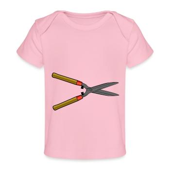 heckenschere strauecher buesche garten pflanzen - Baby Premium Organic T-Shirt - Hellrosa - Vorne