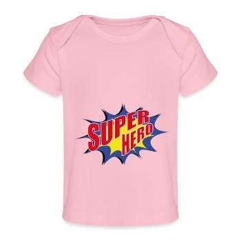 Superhero - Baby Premium Organic T-shirt - light pink - Front