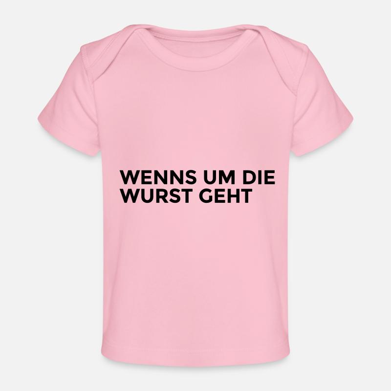 QUAND IL S’AGIT DE LA SAUCISSE - T-shirt Premium bébé bio - rose clair