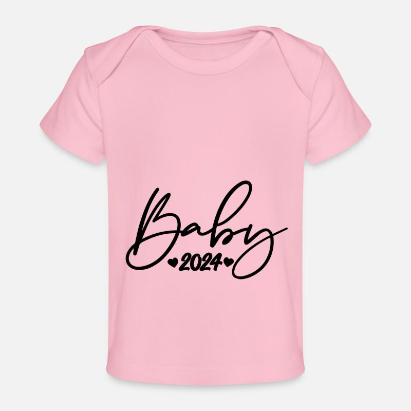 Bébé 2024 Grossesse Annonce Naissance bébé - T-shirt Premium bébé bio - rose clair