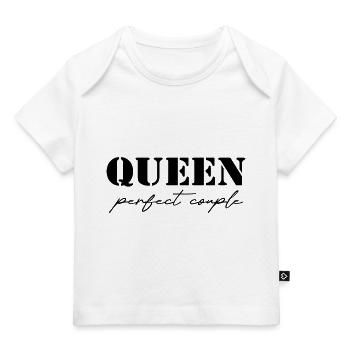 Cadeau Roi et Reine Reine Noir - T-shirt Premium bébé bio - rose clair - Devant