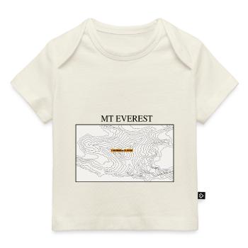 Mount Everest Topography - Baby Premium Organic T-shirt - light pink - Front