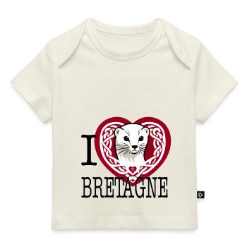 I Love Bretagne Ermine Celtique - Baby Premium Organic T-shirt - light pink - Front